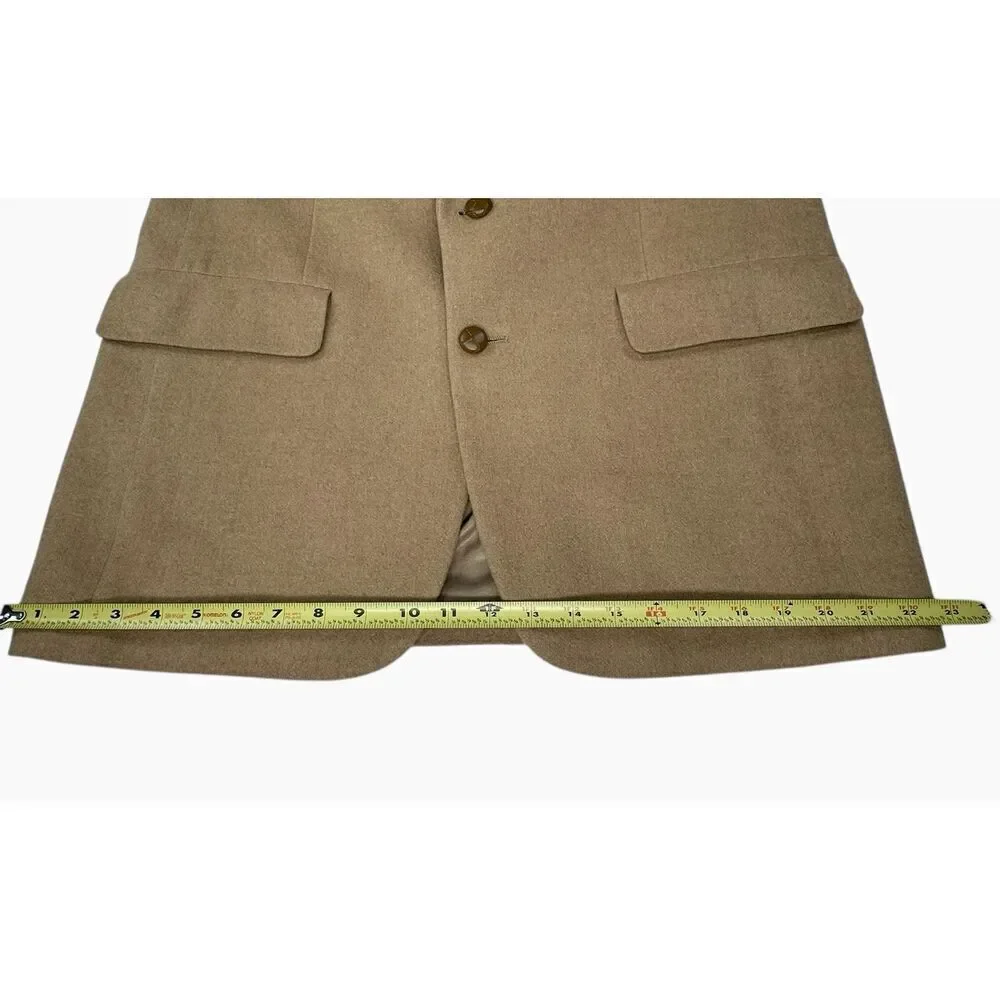44R Vintage Kuppenheimer Soft Tan Camel Hair 2-Button Sport Coat Blazer Jacket